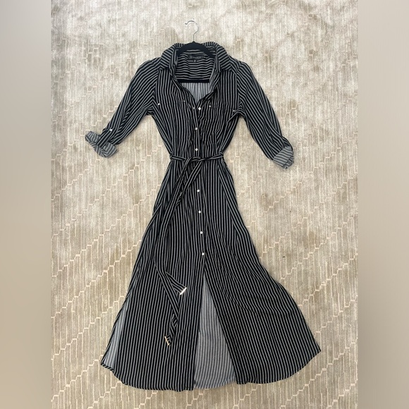 Dynamite Dresses & Skirts - Dynamite Striped Maxi Button Up